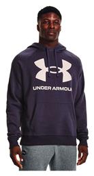 Under Armour Rival Big Ανδρικό Φούτερ με Κουκούλα και Τσέπες Μωβ