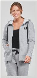 Under Armour Rival Ζακέτα Grey Medium Heather με Κουκούλα