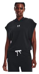 Under Armour Rival Terry Γυναικεία Αθλητική Μπλούζα Κοντομάνικη Fast Drying Μαύρη