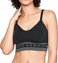 Under Armour Seamless Longline Γυναικείο Αθλητικό Μπουστάκι Μαύρο με Επένδυση & Ελαφριά Ενίσχυση