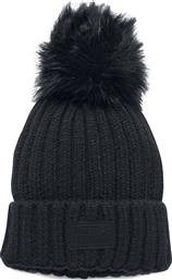 Under Armour Snowcrest Γυναικείος Pom Pom Beanie Σκούφος σε Μαύρο χρώμα