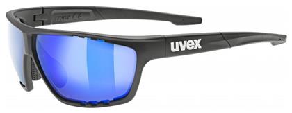 Uvex Sportstyle 706 Γυαλιά Ηλίου με Μαύρο Κοκκάλινο Σκελετό και Μπλε Φακό 5320062016 από το Modivo