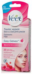 Veet Easy Gelwax Normal Skin Ταινίες Αποτρίχωσης για το Πρόσωπο 20τμχ