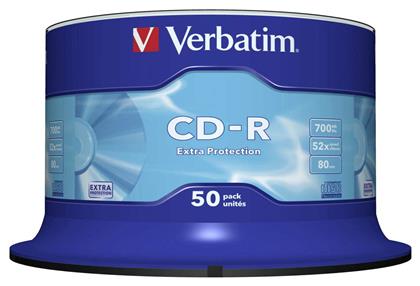 Verbatim Εγγράψιμα CD-R 52x 700MB Cake Box 50τμχ