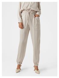Vero Moda Γυναικείο Υφασμάτινο Παντελόνι Loose Fit Εκρού