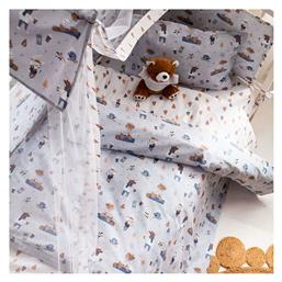 Vesta Home Σετ Βρεφική Παπλωματοθήκη με Μαξιλαροθήκη Woodland Γκρι 120x160εκ.