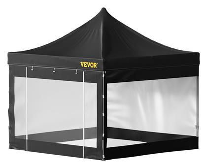 Vevor Πτυσσόμενο Κιόσκι Κήπου Vevor Μαύρο 3x3m