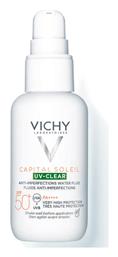 Vichy Capital Soleil UV-Clear Αντηλιακή Λοσιόν Προσώπου SPF50 40ml