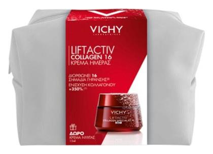Vichy Liftactiv Collagen Specialist 16 Κρέμα Ημέρας 50ml με Δώρο Κρέμα Νύχτας 15ml & Νεσεσέρ