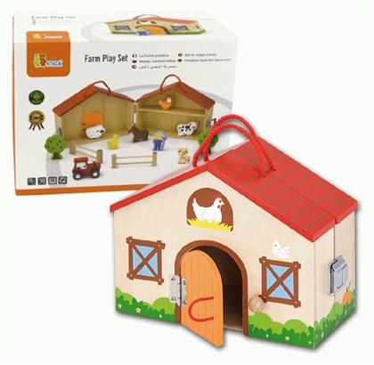 Viga Toys Φάρμα Ξύλινο Κουκλόσπιτο