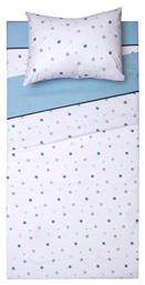 Viopros Πάπλωμα Κούνιας Βαμβακερό Γαλάζιο 120x160cm