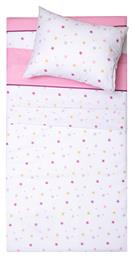 Viopros Πάπλωμα Κούνιας Βαμβακερό Ροζ 120x160cm