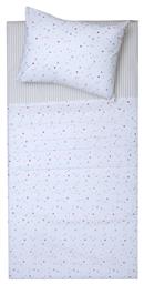 Viopros Σετ Βρεφική Παπλωματοθήκη με Μαξιλαροθήκη Λευκή 120x160εκ.