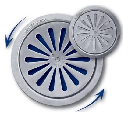 Viospiral Ανοξείδωτη Σχάρα Δαπέδου με Διάμετρο 100χιλ. Ασημί