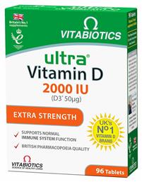 Vitabiotics Ultra Vitamin D D3 Βιταμίνη για Ανοσοποιητικό 2000iu 50mg 96 ταμπλέτες