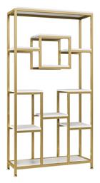 Βιβλιοθήκη Aduti 90x34x182εκ. Χρυσή-λευκή