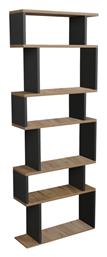 Βιβλιοθήκη Iolmi Ανθρακί-oak 60x19.5x160εκ.