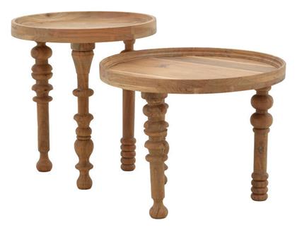 Βοηθητικό Τραπεζάκι Kelly 2τμχ 60x60x46cm Ακακίας