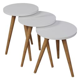 Βοηθητικό Τραπεζάκι Perjene 36.5x36.5x51cm Λευκή