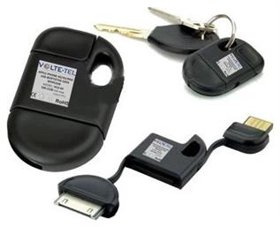 Volte-Tel Keychain Apple iPhone 4G/4S VCD-04 USB to 30-Pin Cable Μαύρο 0.1m (8094255) από το Public