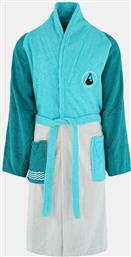 Wave Hawaii Bathrobe Tres Unisex Μπουρνούζι WH45-TRES Turquoise – creme - petrol από το Cosmossport