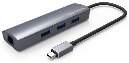 Wavlink UH3031GC USB 3.0 Hub 3 Θυρών με σύνδεση USB-C / Ethernet Γκρι