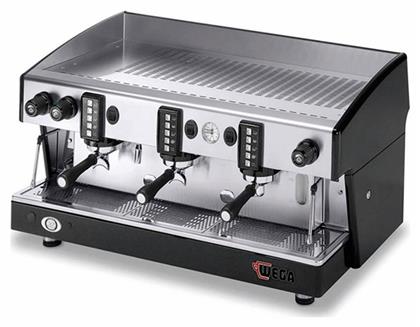 Wega Atlas W01 EVD Metallic Black Επαγγελματική Μηχανή Espresso με 3 Group Π98xΒ57xΥ52cm