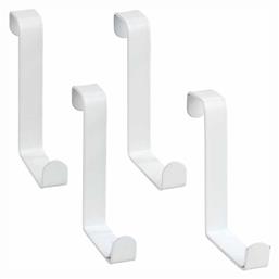 Wenko Κρεμάστρα Πόρτας Μεταλλική Μονής Θέσης 8x6x6εκ. 4τμχ