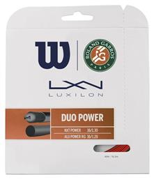 Wilson Duo Power Roland Garros Χορδή Τένις Κόκκινη 12.2m από το E-tennis