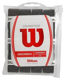 Wilson Overgrip Μαύρα 12τμχ
