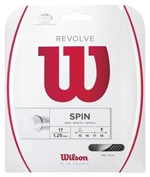 Wilson Revolve Χορδή Τένις Μαύρη 12m, Φ1,25mm από το E-tennis