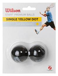 Wilson Staff Single Yellow Dot Μπαλάκια Squash 2τμχ