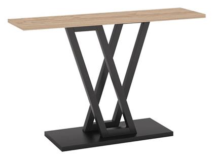 Wirmo Κονσόλα Ξύλινη Φυσικό-μαύρο Μ110xΠ30xΥ80εκ.