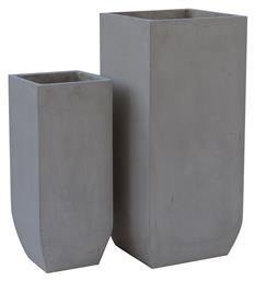 Woodwell Flower Pot 1 Set 2 Κασπώ Τσιμεντένιο Γκρι