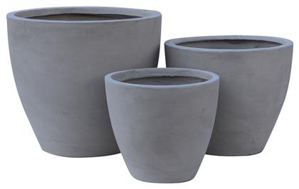 Woodwell Flower Pot 3 Set Cement Grey Ε6302,S από το Esmarket