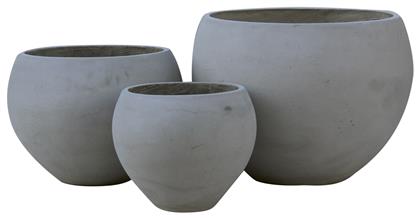 Woodwell Flower pot-5 set 3 Κασπώ Τσιμεντένιο Γκρι