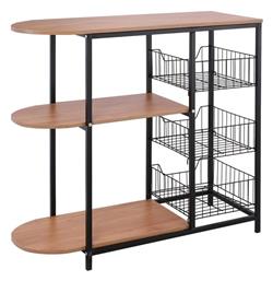 Woodwell Ραφιέρα Κουζίνας Μεταλλική σε Μαύρο Χρώμα