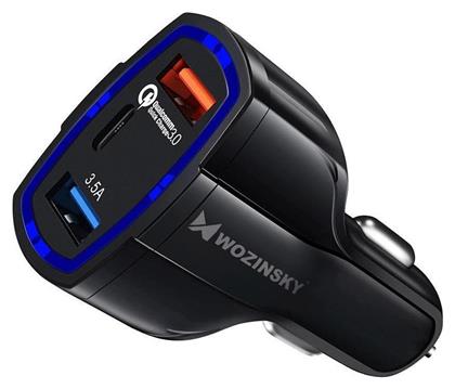 Wozinsky Φορτιστής Αυτοκινήτου με Θύρες 2xUSB-A 1xType-C από το MagicStore