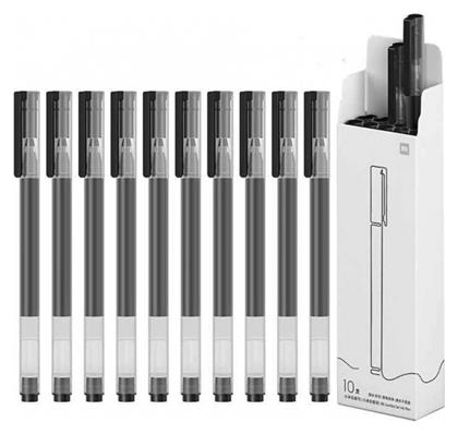 Xiaomi High Capacity Pen Στυλό Gel 0.5mm Μαύρο με Μαύρο Μελάνι 10τμχ