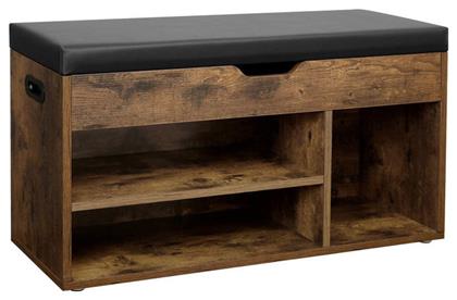 Ξύλινη με 3 Ράφια Μαύρη 80x30x44cm LHS30BX