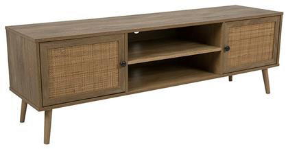 Ξύλινο Ammos Φυσικό Με Rattan 150x39x49εκ. 05-0471