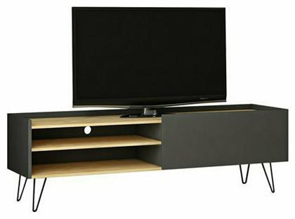 Ξύλινο Hanna Φυσικό - Ανθρακί 120x33.1x49.5εκ. HM8891.01