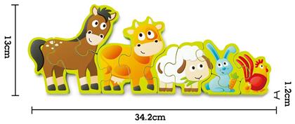 Ξύλινο Παιδικό Puzzle Numbers & Farm Animals 10pcs Hape από το Moustakas Toys