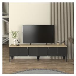 Ξύλινο Pedro Ανθρακί - Rota Oak 180x35x50.7εκ. GP042-0305,1