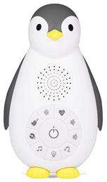 Zazu Zoe Πιγκουίνος Ύπνου Λευκούς Ήχους Bluetooth Φώς Νυκτός Γκρί Επαναφορτιζόμενο