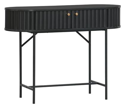 Zeplen Κονσόλα από Ξύλο & Μέταλλο Μαύρη Απόχρωση Μ100xΠ35xΥ75εκ.
