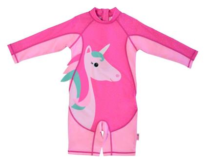 Zoocchini Παιδικό Μαγιό Ολόσωμο με Μακρύ Μανίκι Pink